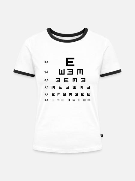 Augenarzt - Frauen Kontrast-T-Shirt - Weiß/Schwarz