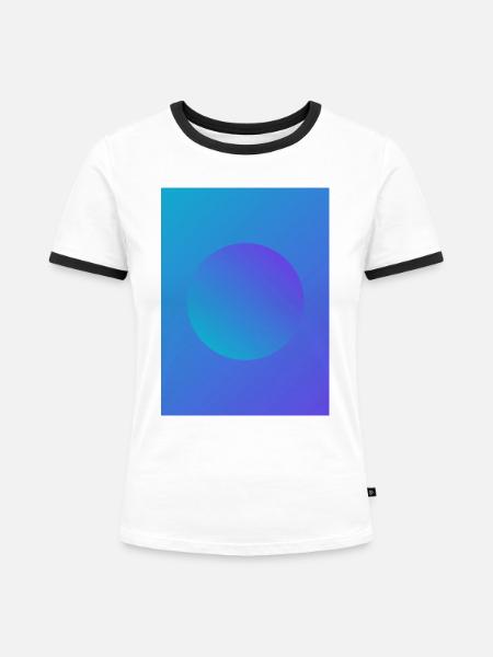 Ball - Frauen Kontrast-T-Shirt - Weiß/Schwarz