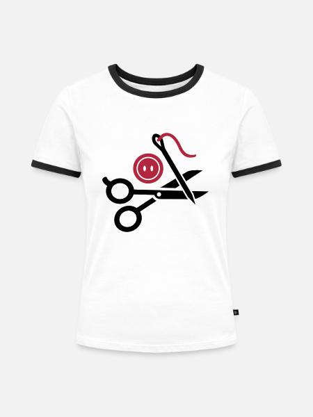 Schneider - Frauen Kontrast-T-Shirt - Weiß/Schwarz