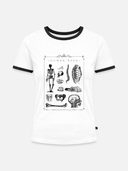 medical study - Frauen Kontrast-T-Shirt - Weiß/Schwarz