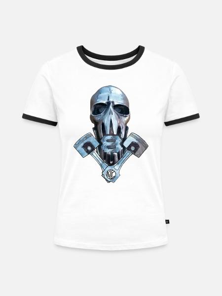 V8 SuperFanatique - Frauen Kontrast-T-Shirt - Weiß/Schwarz