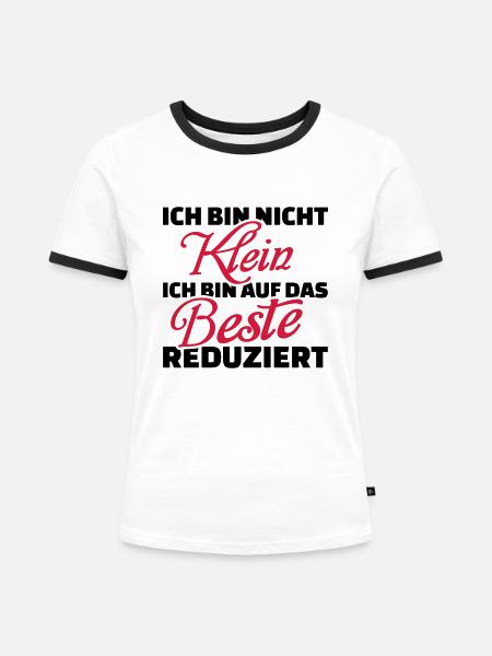 Klein - Frauen Kontrast-T-Shirt - Weiß/Schwarz