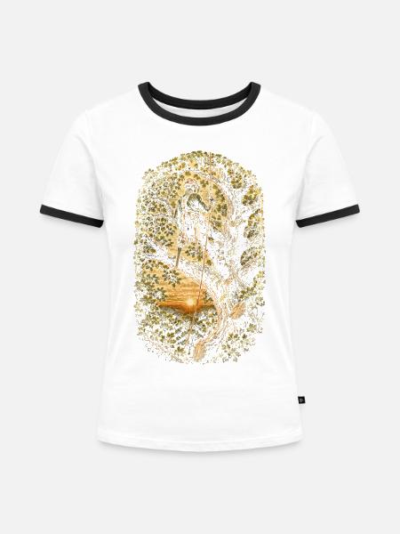 Baumpfleger Baumpflege - Frauen Kontrast-T-Shirt - Weiß/Schwarz