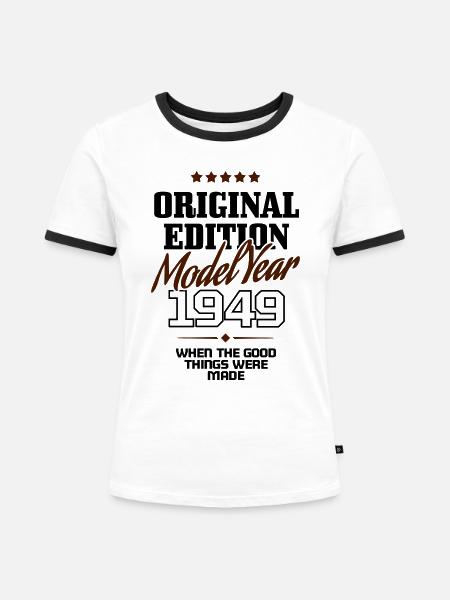 Original Edition 1949 - Frauen Kontrast-T-Shirt - Weiß/Schwarz