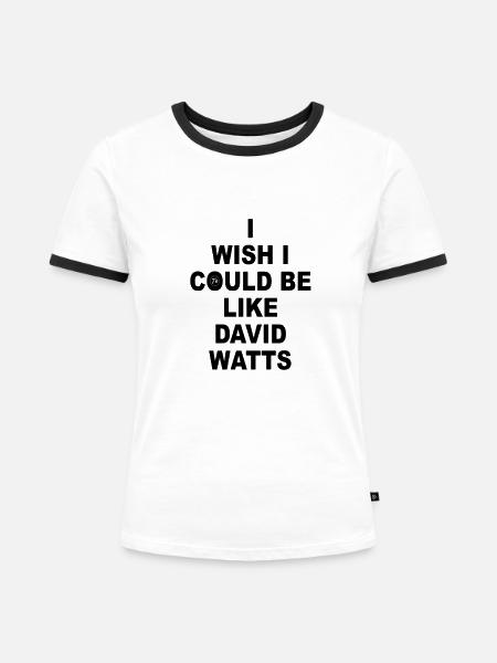 DAVID WATTS - Frauen Kontrast-T-Shirt - Weiß/Schwarz