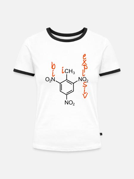 TNT - Frauen Kontrast-T-Shirt - Weiß/Schwarz