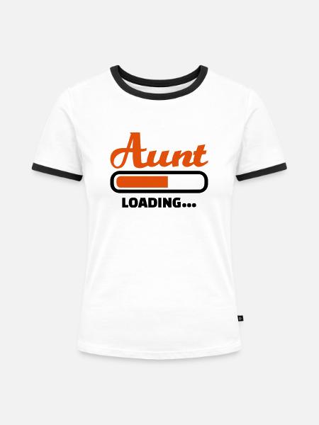 Tante - Frauen Kontrast-T-Shirt - Weiß/Schwarz