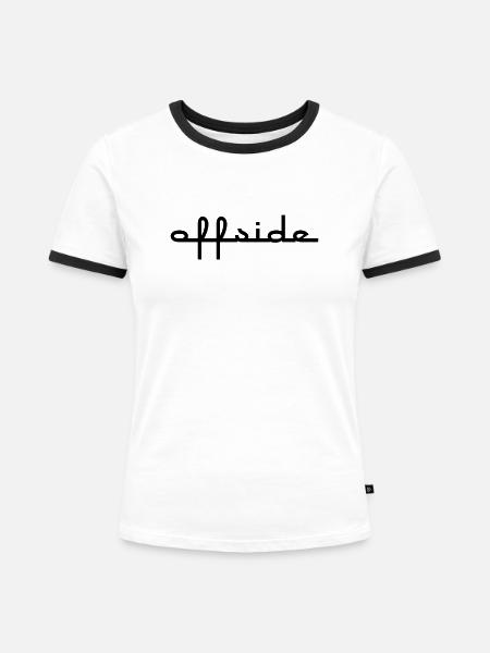 Aurora - Frauen Kontrast-T-Shirt - Weiß/Schwarz
