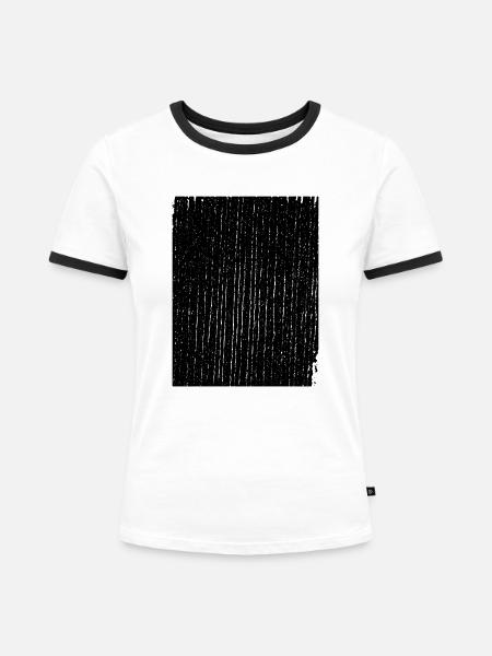 Grunge - Frauen Kontrast-T-Shirt - Weiß/Schwarz