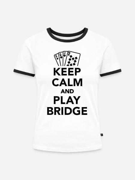 Bridge - Frauen Kontrast-T-Shirt - Weiß/Schwarz