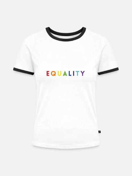 Equality lgbt Geschenk - Frauen Kontrast-T-Shirt - Weiß/Schwarz