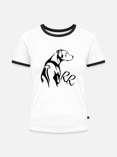 Rhodesian Ridgeback - Frauen Kontrast-T-Shirt - Weiß/Schwarz
