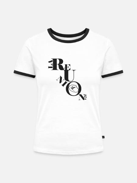 Logo Sitzung METIS 03 v2 - Frauen Kontrast-T-Shirt - Weiß/Schwarz