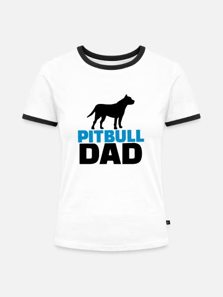 Pitbull - Frauen Kontrast-T-Shirt - Weiß/Schwarz