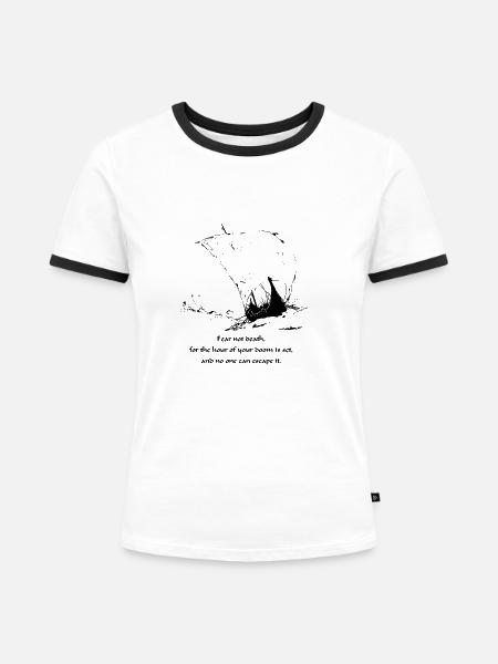 Viking doom - Frauen Kontrast-T-Shirt - Weiß/Schwarz