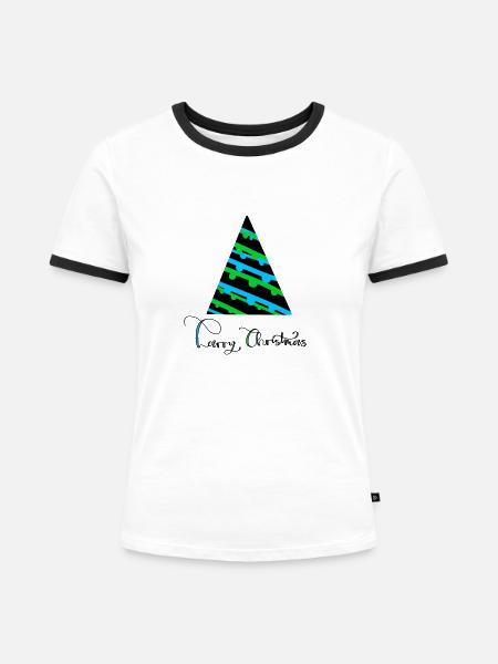Larry Christmas!! - Frauen Kontrast-T-Shirt - Weiß/Schwarz