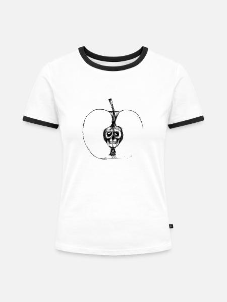 Giftig - Frauen Kontrast-T-Shirt - Weiß/Schwarz