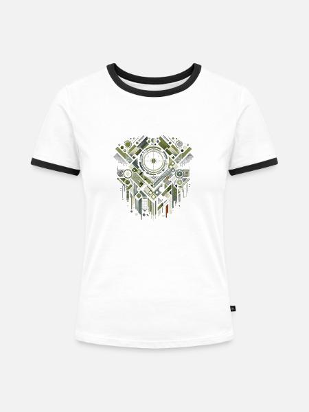 Operatives Kommando - Frauen Kontrast-T-Shirt - Weiß/Schwarz