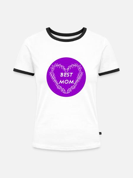 Beste Mama - Frauen Kontrast-T-Shirt - Weiß/Schwarz