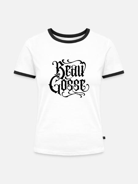 Stattlich - Frauen Kontrast-T-Shirt - Weiß/Schwarz