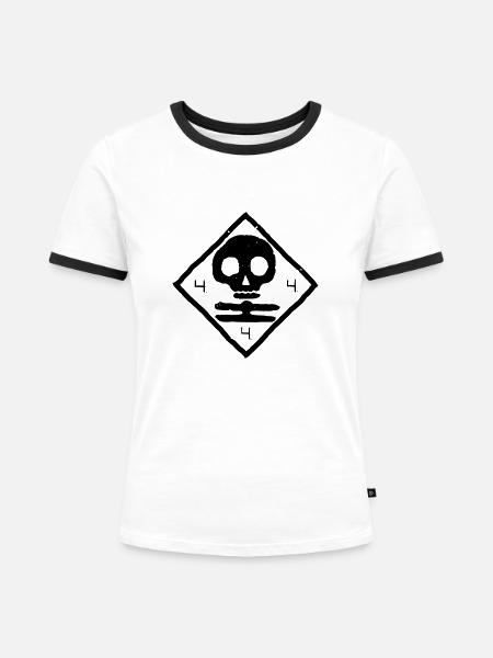 Weißer Tod Finnland - Frauen Kontrast-T-Shirt - Weiß/Schwarz