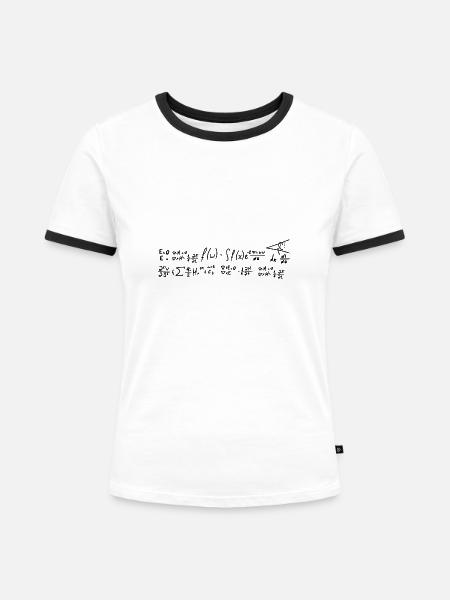 Mathe Formeln - Frauen Kontrast-T-Shirt - Weiß/Schwarz