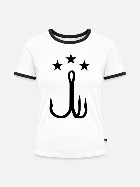 Drilling - Frauen Kontrast-T-Shirt - Weiß/Schwarz