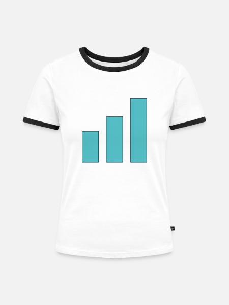 subs-de - Frauen Kontrast-T-Shirt - Weiß/Schwarz