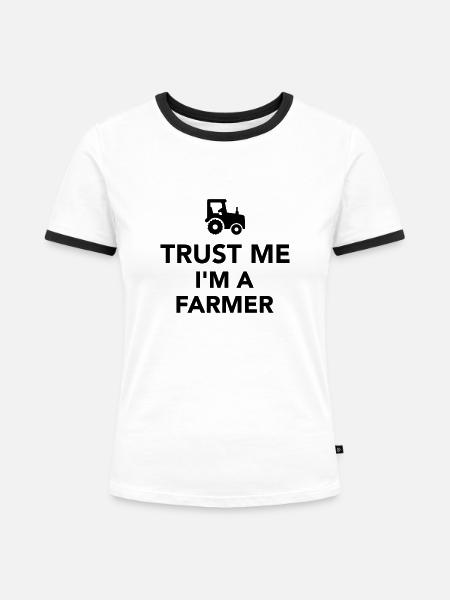 Bauer - Frauen Kontrast-T-Shirt - Weiß/Schwarz