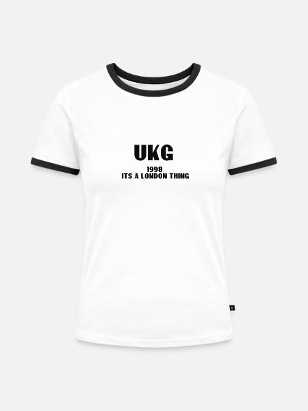UKG Its A London Thing - Frauen Kontrast-T-Shirt - Weiß/Schwarz