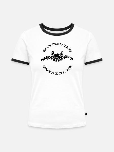 skydiving - Frauen Kontrast-T-Shirt - Weiß/Schwarz