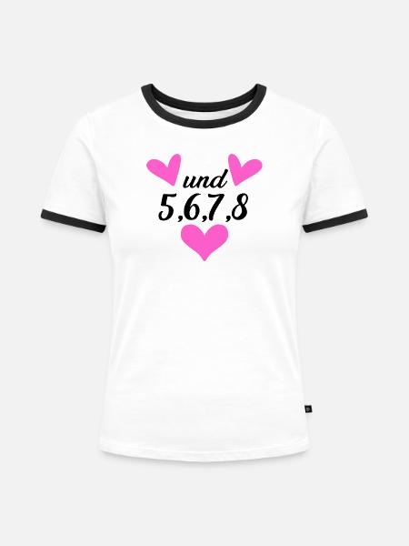Tanzen Tanz Tanzkurs Rhythmus - Frauen Kontrast-T-Shirt - Weiß/Schwarz