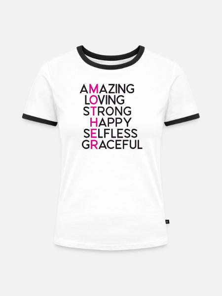 Beste Mutter aller Zeiten - Frauen Kontrast-T-Shirt - Weiß/Schwarz