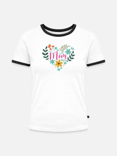 Beste Mutter aller Zeiten - Frauen Kontrast-T-Shirt - Weiß/Schwarz