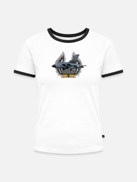 Tornado - Frauen Kontrast-T-Shirt - Weiß/Schwarz