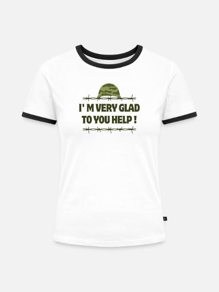 Siebte Kompanie, 7. Kompanie, Kultfilm - Frauen Kontrast-T-Shirt - Weiß/Schwarz