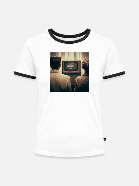 Blödsinn - Frauen Kontrast-T-Shirt - Weiß/Schwarz