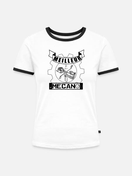 Der beste Mechaniker - Frauen Kontrast-T-Shirt - Weiß/Schwarz