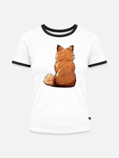 Pommern - Frauen Kontrast-T-Shirt - Weiß/Schwarz