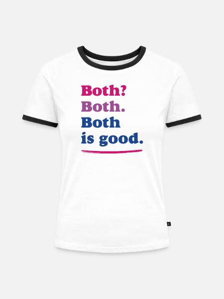 LGBTQ-Pride-Monat – Bisexuelle Pride - Frauen Kontrast-T-Shirt - Weiß/Schwarz