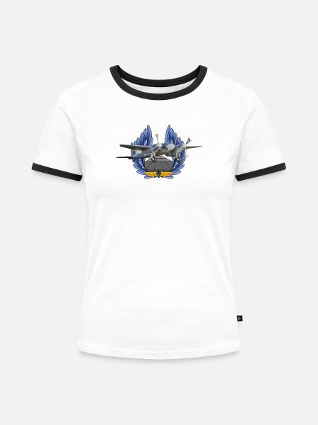 Mosquito - Frauen Kontrast-T-Shirt - Weiß/Schwarz