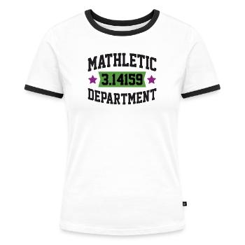 Mathletic Abteilung - Frauen Kontrast-T-Shirt - Weiß/Schwarz - Vorne - Selfina (174cm)