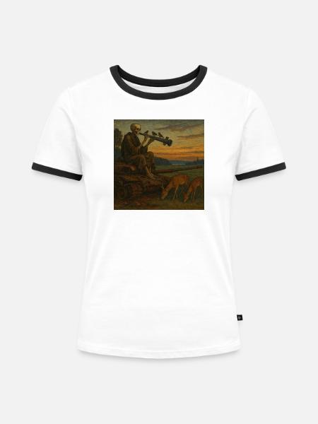 Die Ruhe nach dem Sturm - Frauen Kontrast-T-Shirt - Weiß/Schwarz