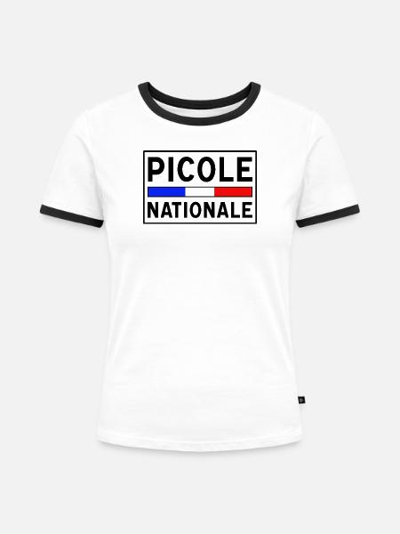 Nationale Trinkgasse Neues Design - Frauen Kontrast-T-Shirt - Weiß/Schwarz