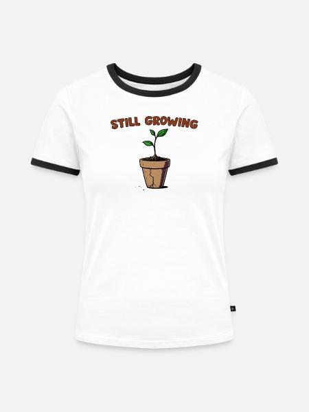 Unverzichtbare Anbaupflanze - Frauen Kontrast-T-Shirt - Weiß/Schwarz