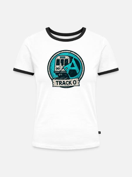 Track O Underground - Frauen Kontrast-T-Shirt - Weiß/Schwarz