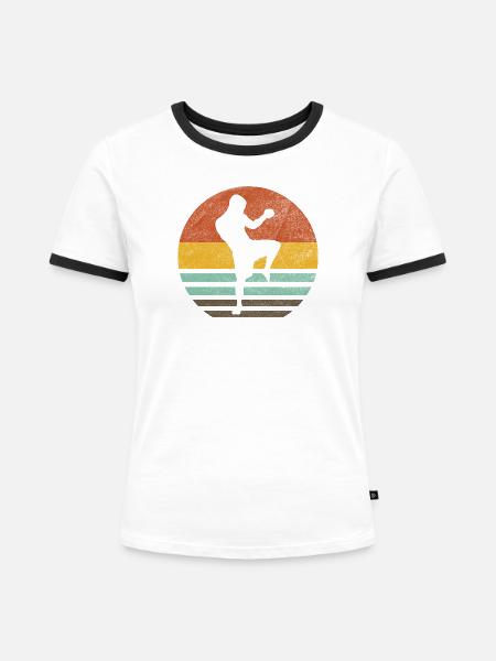 Kickboxing Warrior - Frauen Kontrast-T-Shirt - Weiß/Schwarz