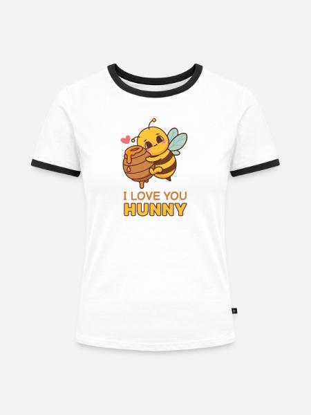 Zitate für Liebende - Frauen Kontrast-T-Shirt - Weiß/Schwarz