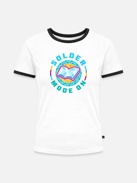 Buntglas-kunst Buntglas-künstler - Frauen Kontrast-T-Shirt - Weiß/Schwarz