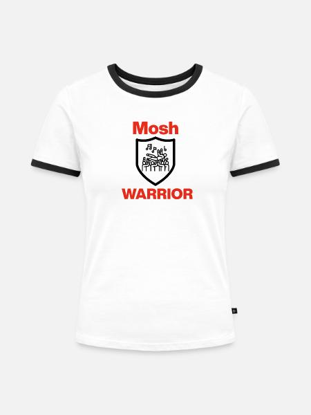 Mosh Warrior – Pit Legend! - Frauen Kontrast-T-Shirt - Weiß/Schwarz